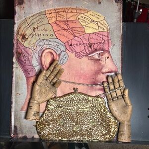 Vintage Gold Sequin Clutch